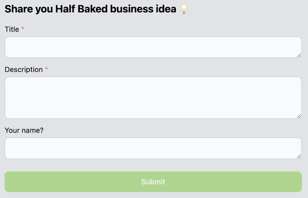 Half Baked Business Ideas screenshot 4 of 4