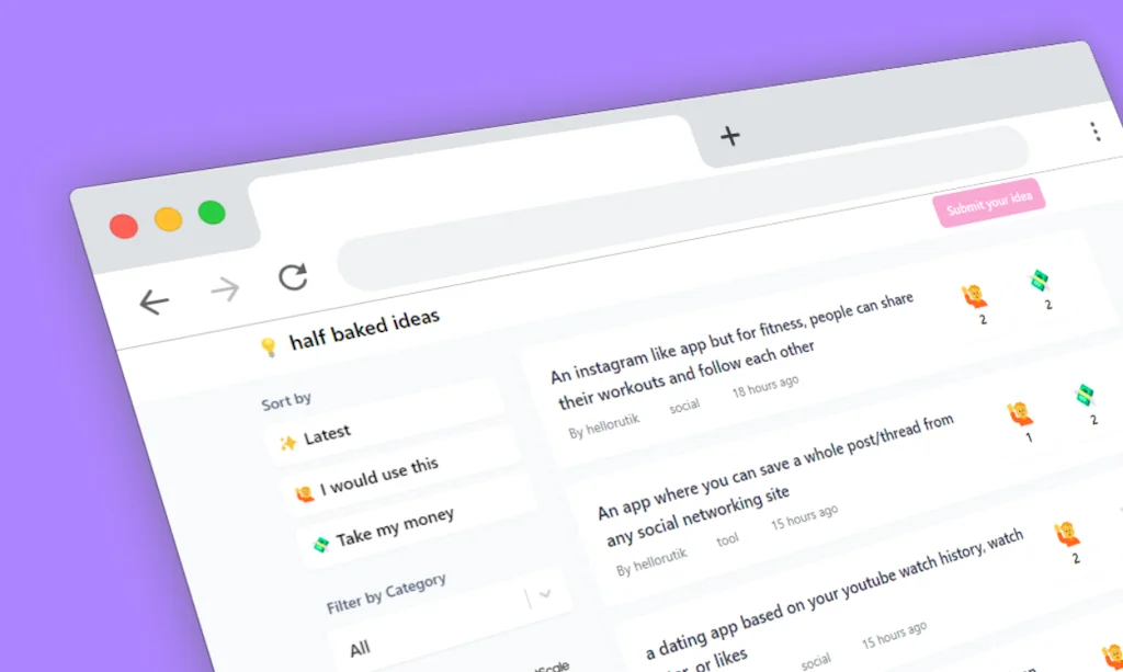Half baked ideas screenshot 2 of 4