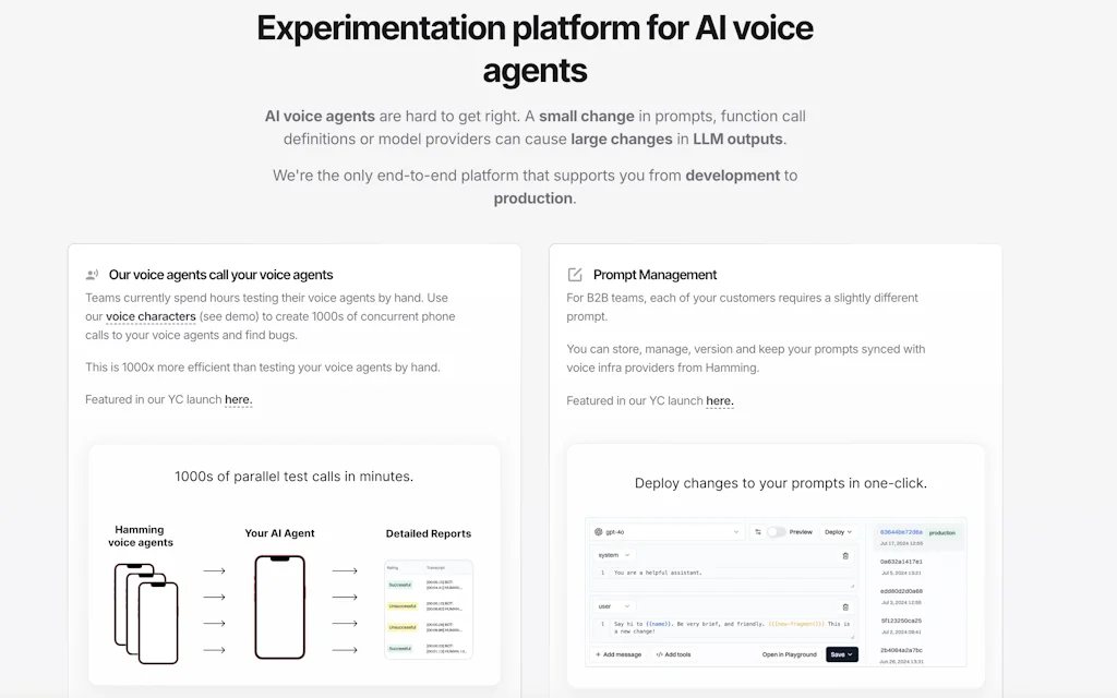 Hamming AI (YC S24) screenshot 3 of 8