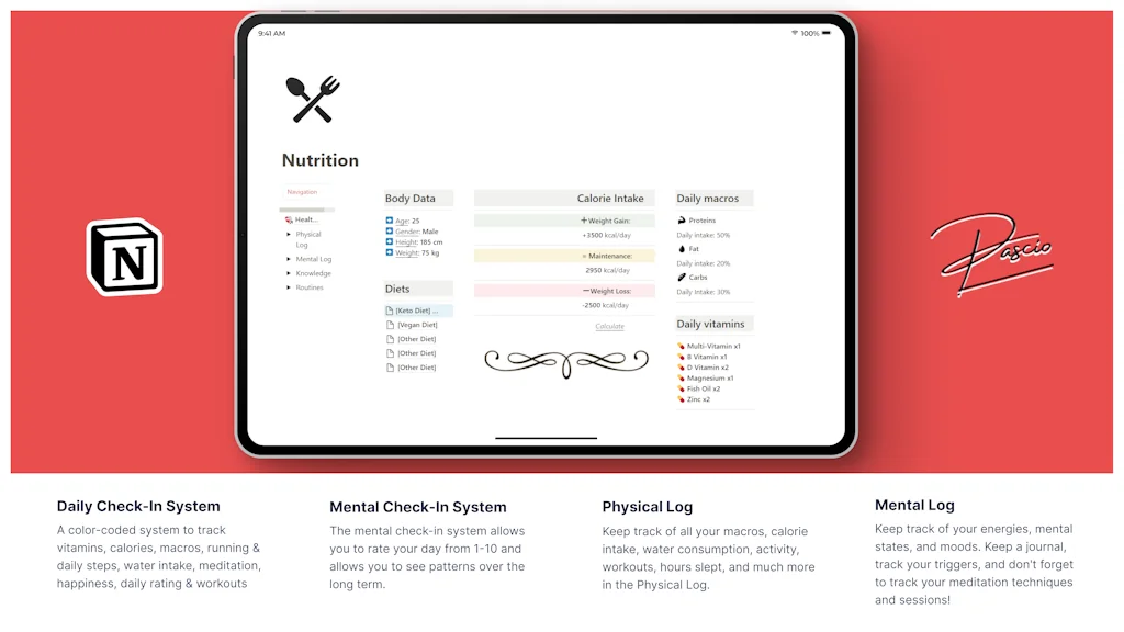 Health Hub OS (Notion Template) screenshot 3 of 5
