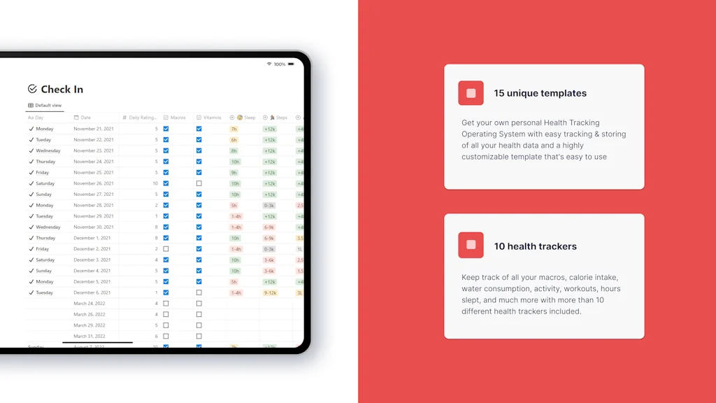 Health Hub OS (Notion Template) screenshot 5 of 5
