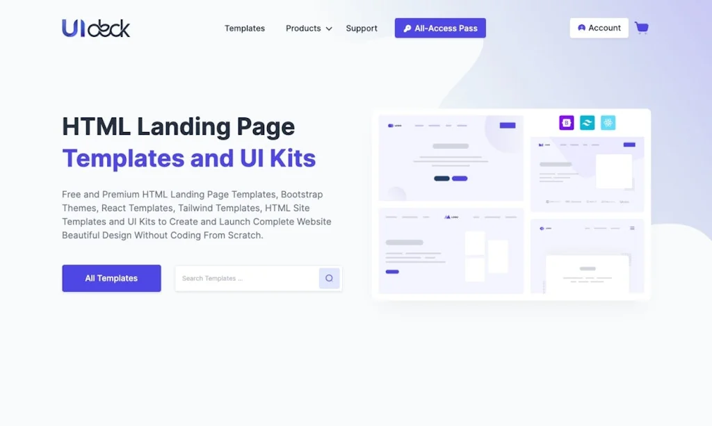 Helium UI Kit - Free Bootstrap 4 UI Kit screenshot 2 of 4