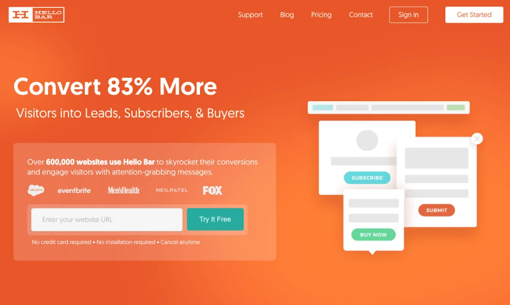 Hello Bar screenshot 1 of 5