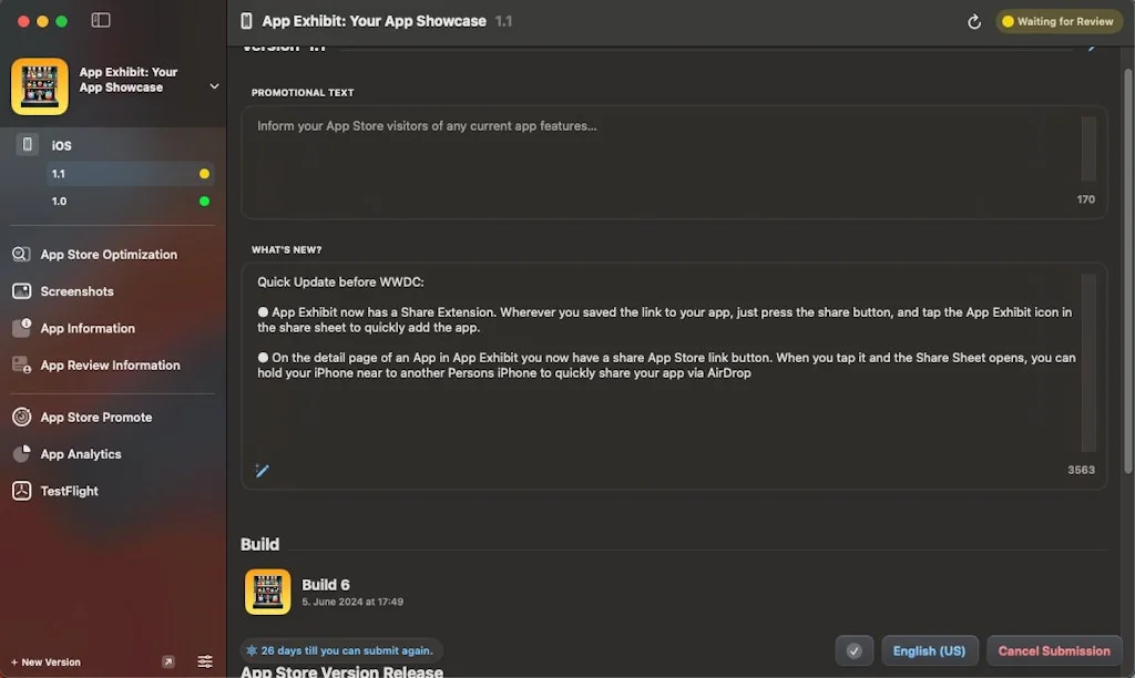 Helm for App Store Connect screenshot 1 of 3