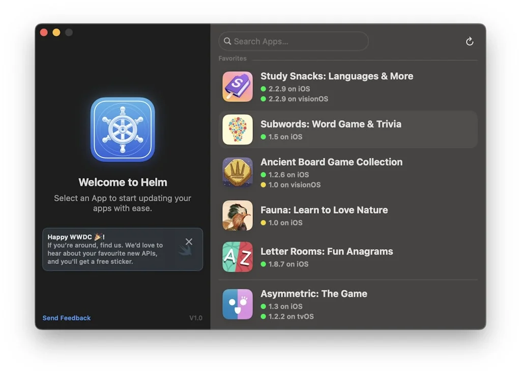 Helm for App Store Connect screenshot 2 of 3