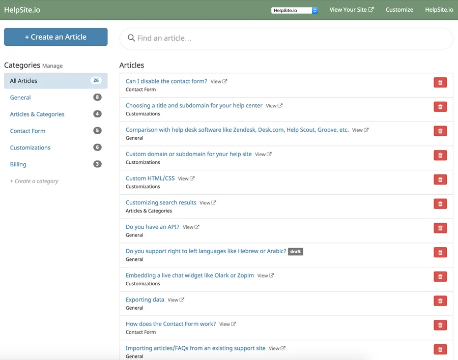 HelpSite.io screenshot 1 of 5