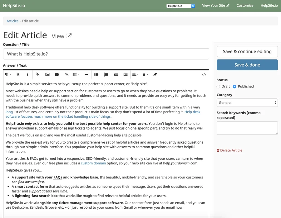 HelpSite.io screenshot 3 of 5