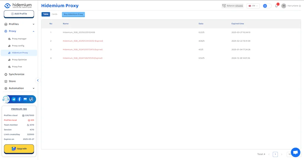 Hidemium Antidetect Browser screenshot 14 of 16