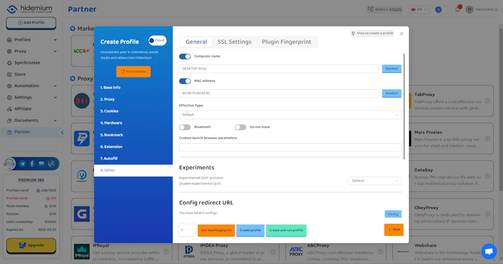 Hidemium Antidetect Browser screenshot 2 of 16