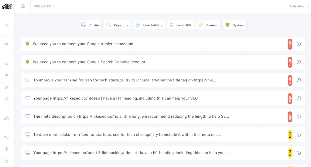 Hike SEO screenshot 4 of 7