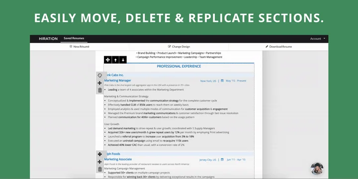 Hiration's Resume Builder screenshot 1 of 6