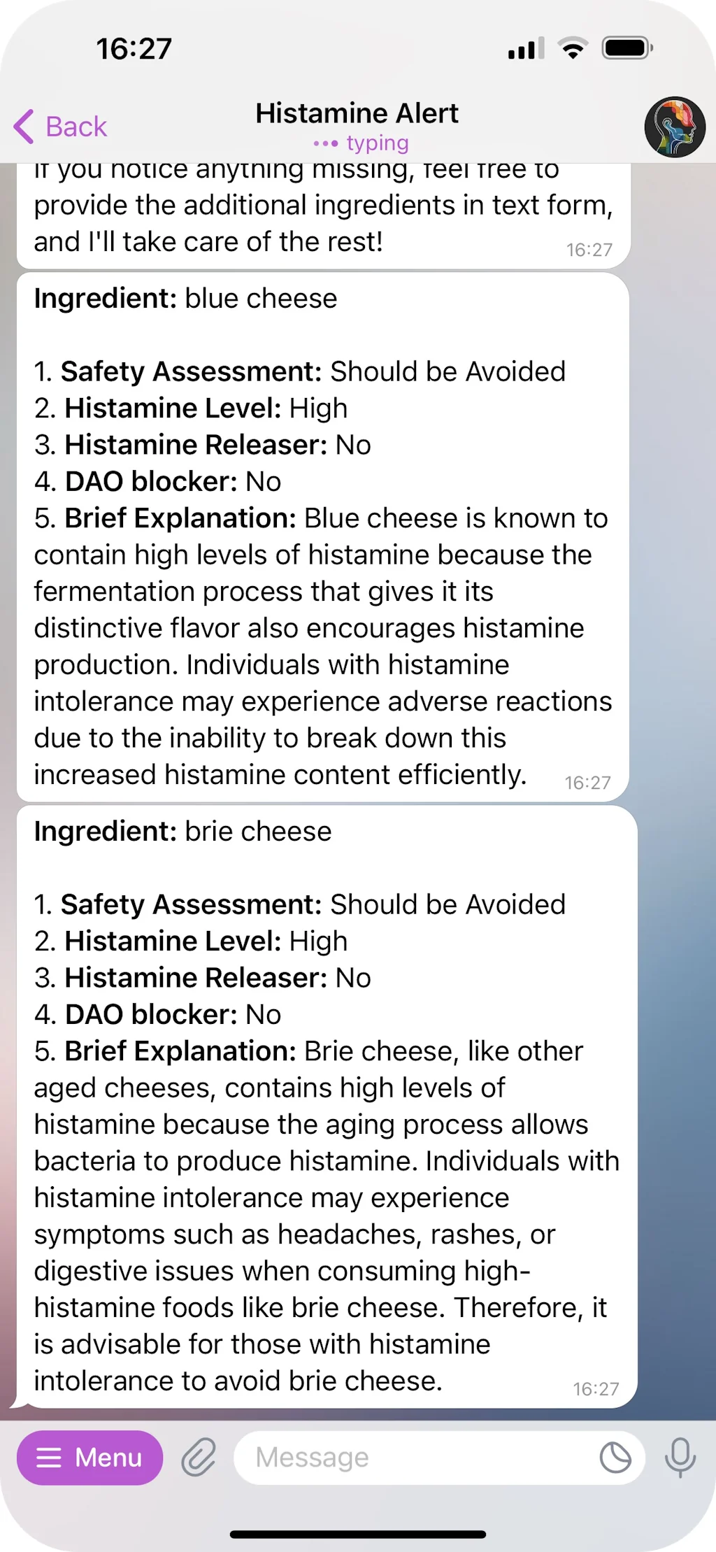 Histamine Alert screenshot 4 of 7