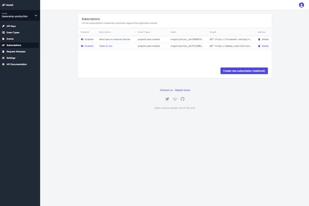 Hook0 screenshot 2 of 4