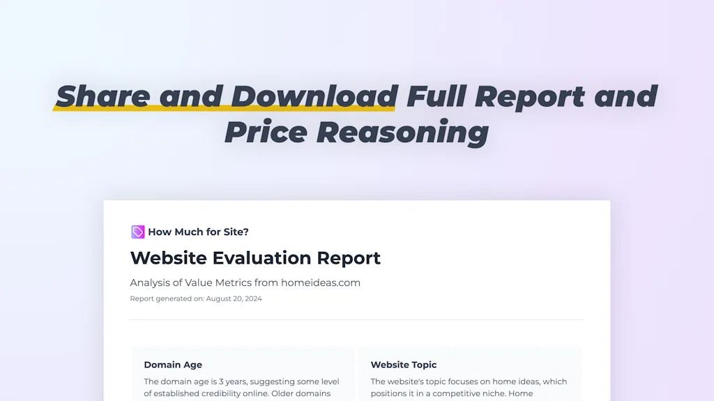 How Much for Site? screenshot 4 of 4