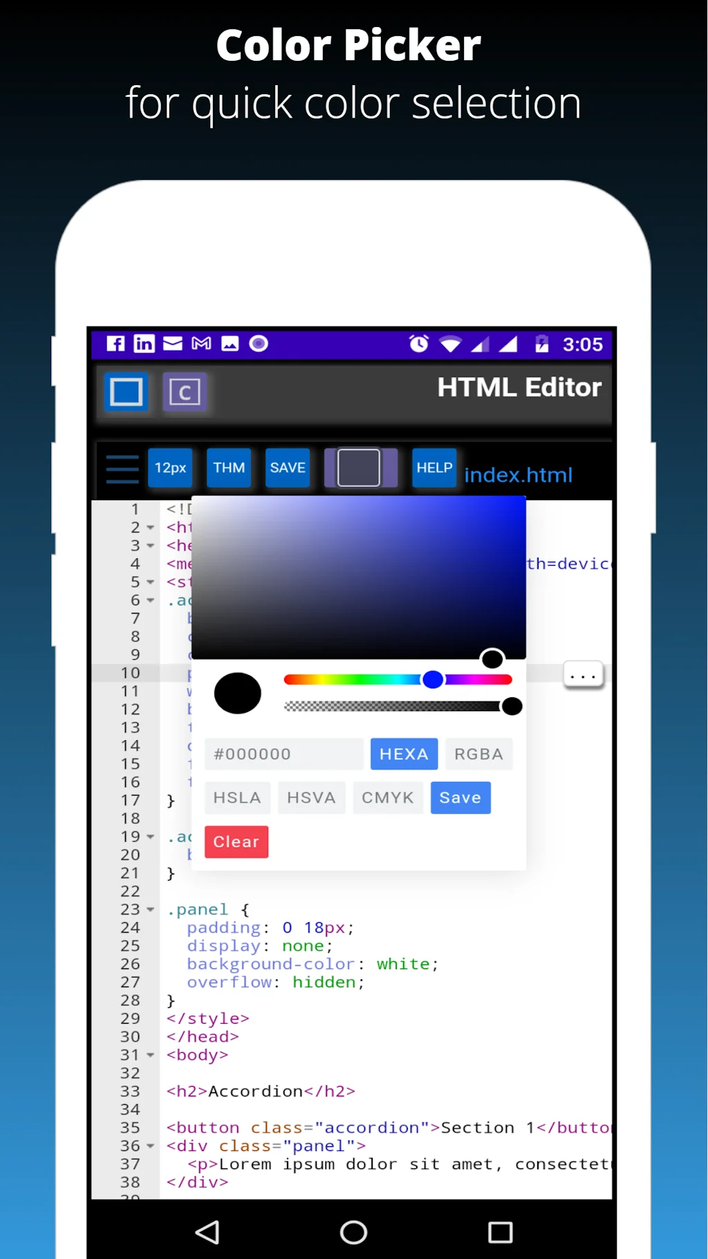 HTML Editor with Localhost screenshot 7 of 9