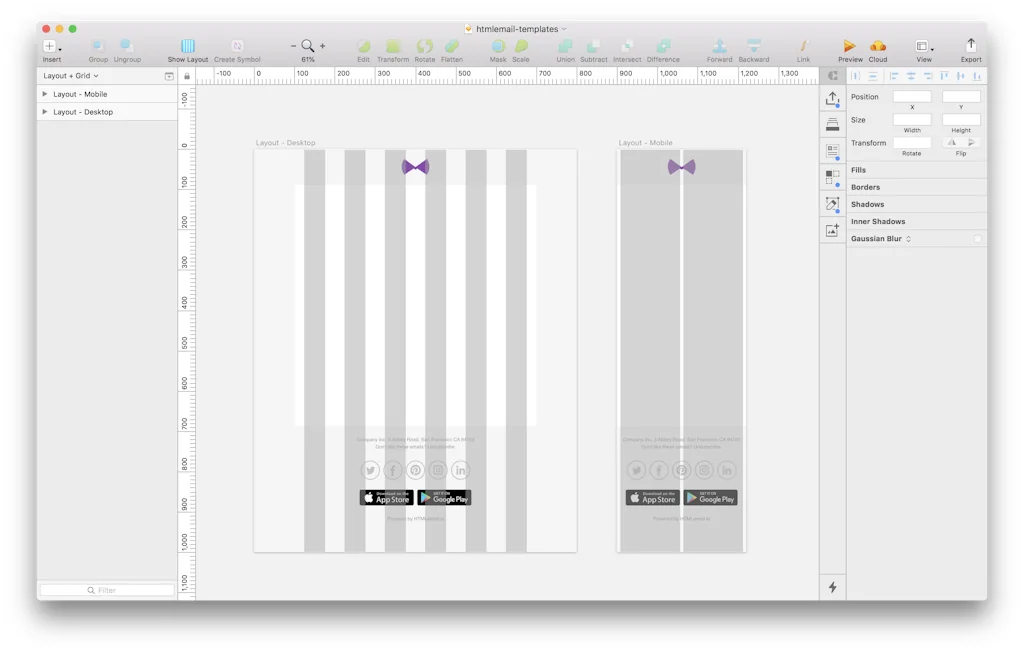 HTML Email screenshot 2 of 4