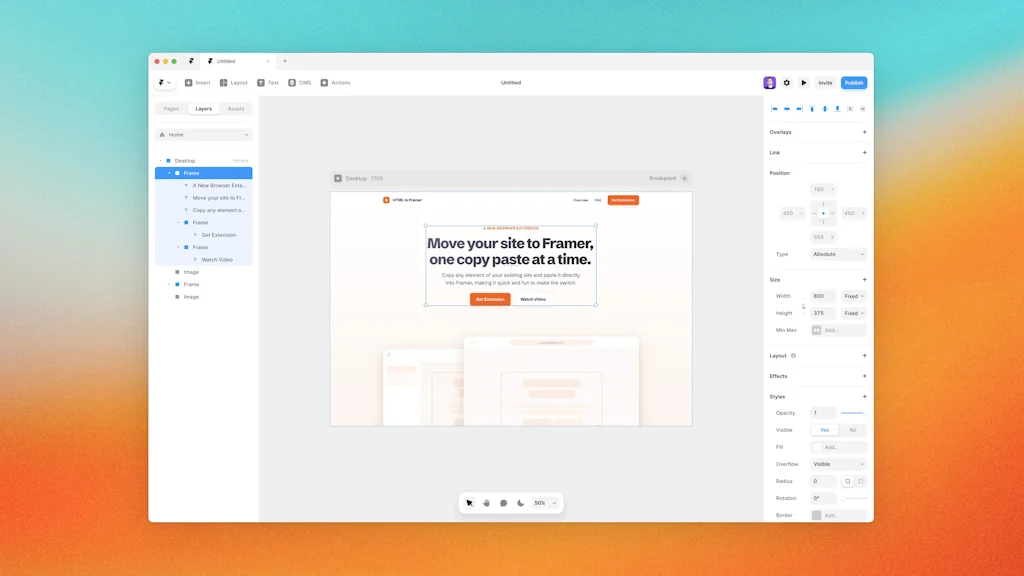 HTML to Framer screenshot 3 of 3