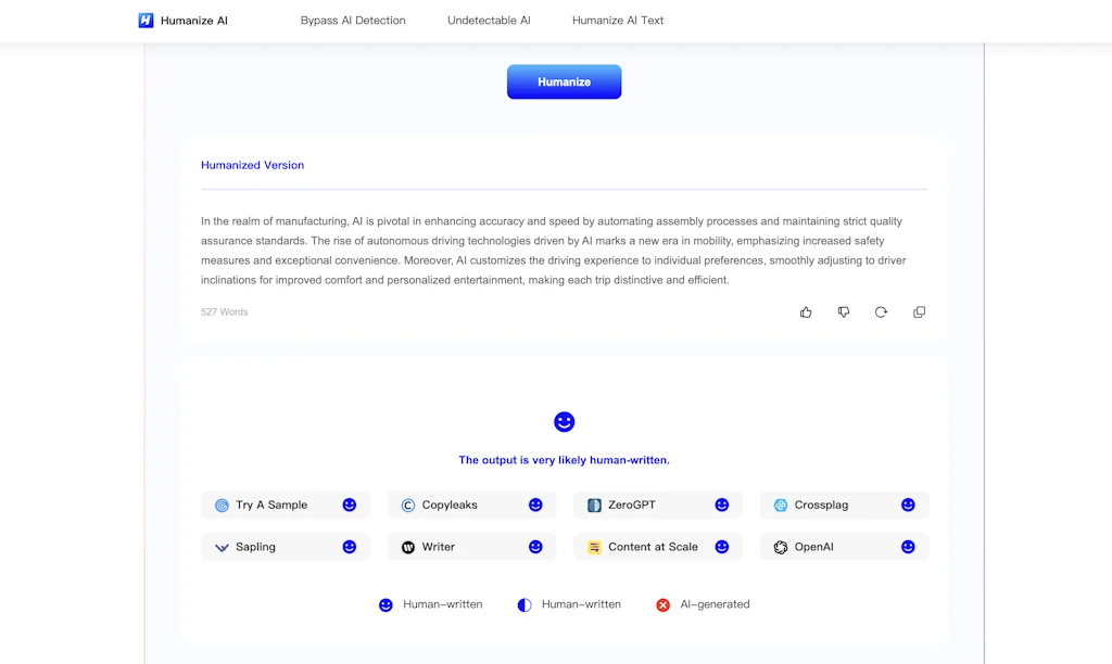 Humanize AI screenshot 1 of 3