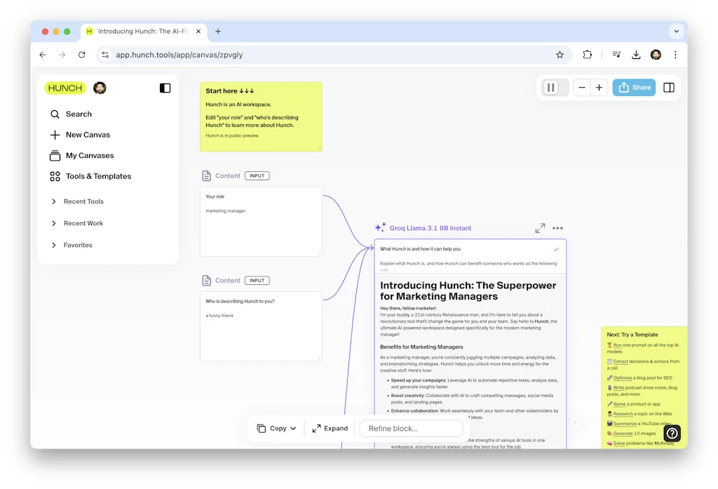 Hunch screenshot 1 of 3
