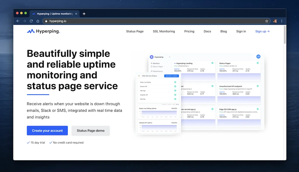 Hyperping screenshot 1 of 5