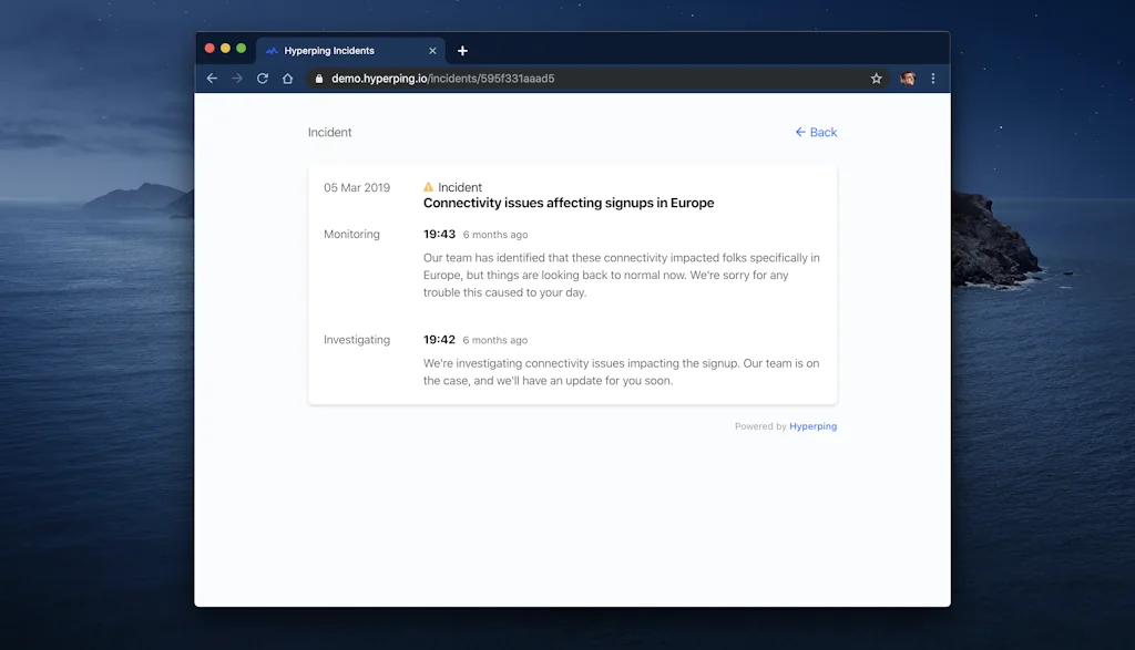 Hyperping screenshot 5 of 5