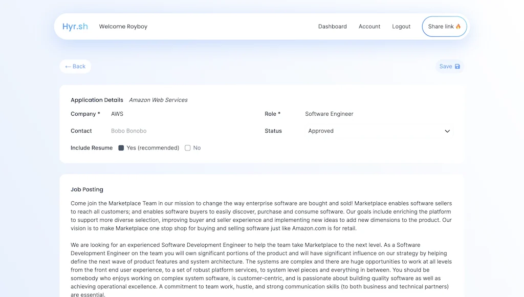 Hyr.sh screenshot 5 of 7