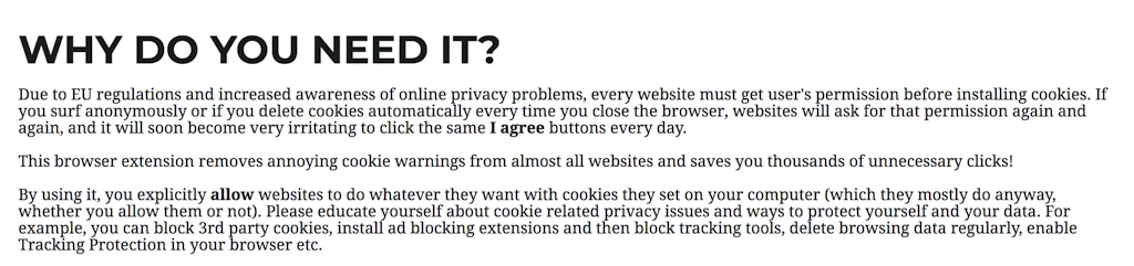 I Dont Care About Cookies screenshot 1 of 2