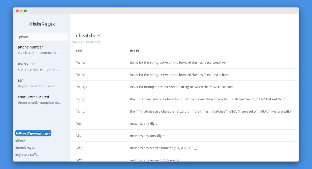 i Hate Regex screenshot 4 of 4