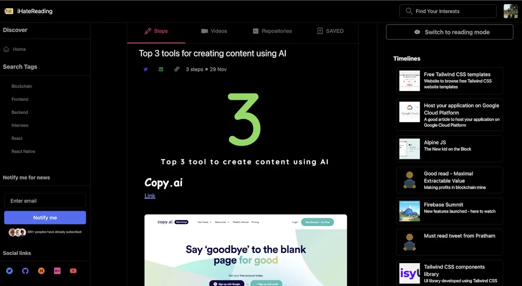 iHateReading screenshot 1 of 5