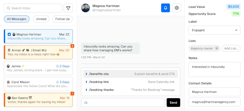 Inboundly - Ultimate Twitter CRM  screenshot 2 of 6
