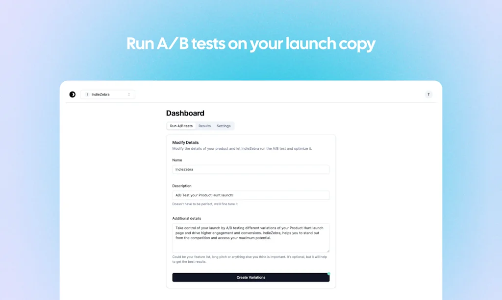 IndieZebra screenshot 1 of 2