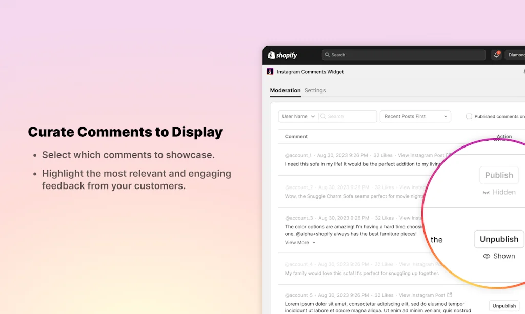 Instagram Comments Widget screenshot 3 of 6