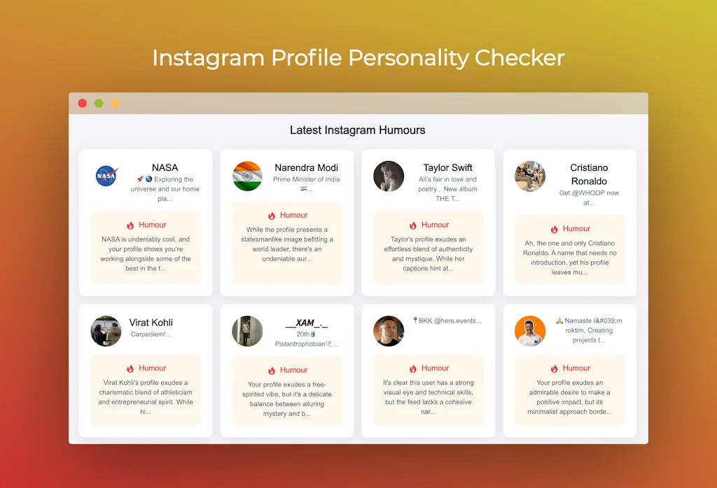 Instagram Profile Personality - AI Agent screenshot 2 of 2