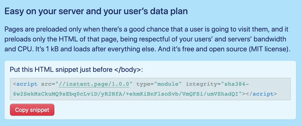 Instant Page screenshot 1 of 2