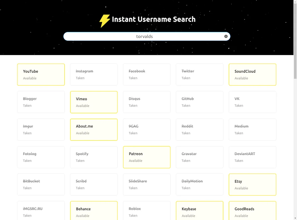 Instant Username Search screenshot 2 of 3