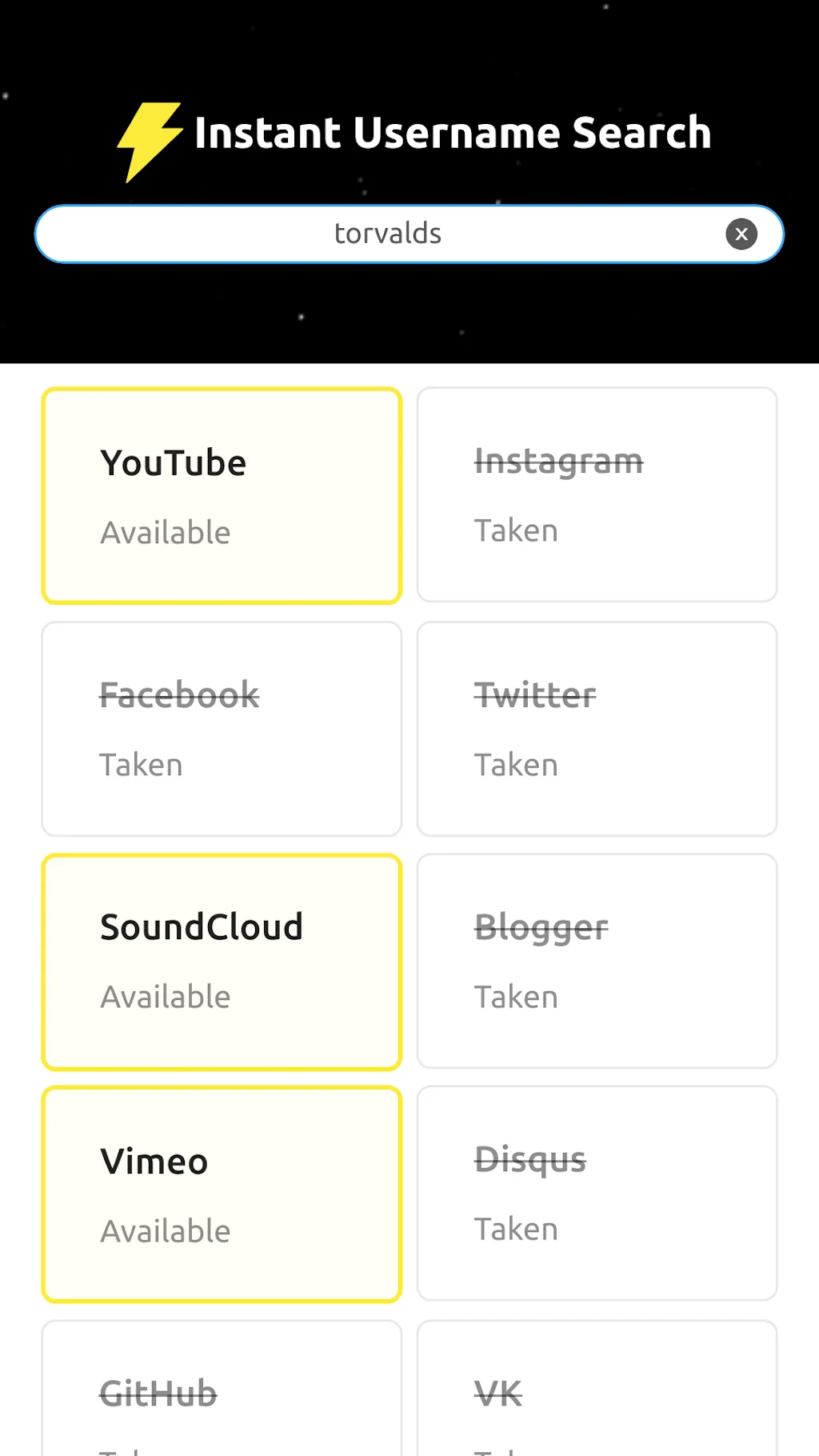 Instant Username Search screenshot 3 of 3