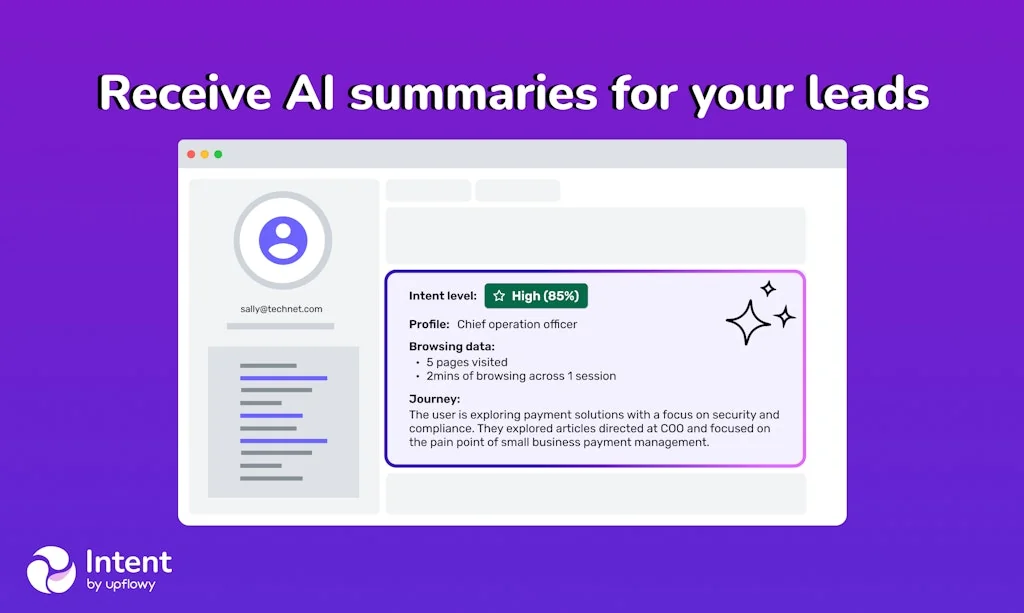 Intent by Upflowy screenshot 2 of 3