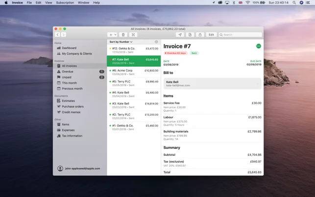 Invoice.app for Mac screenshot 3 of 5