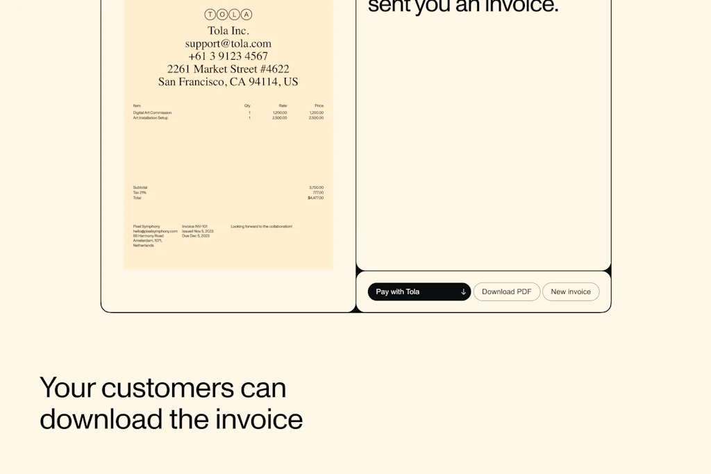 Invoice Builder by Tola screenshot 6 of 7