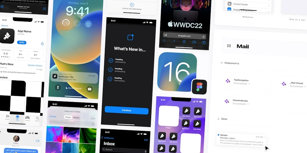 iOS 16 UI Kit for Figma screenshot 2 of 2