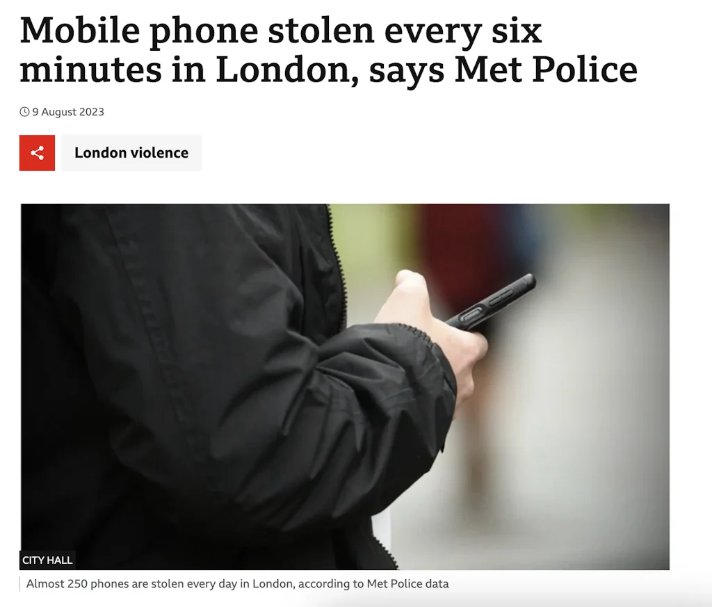 Is My Phone Safe In London? screenshot 1 of 3
