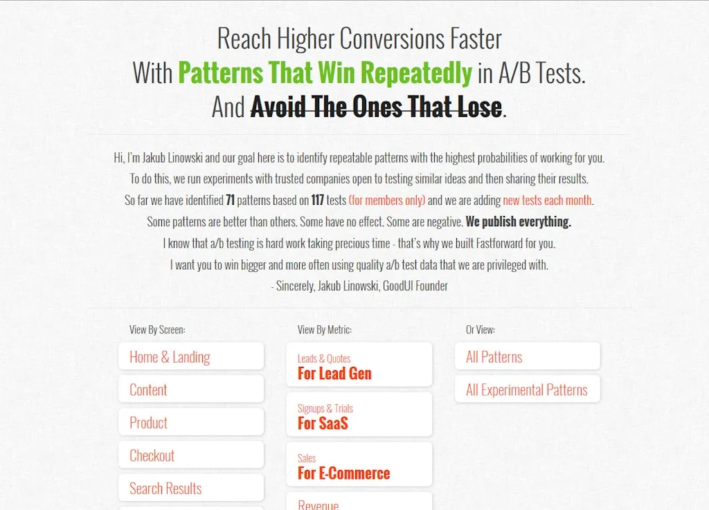 Jakub Linowski screenshot 2 of 3
