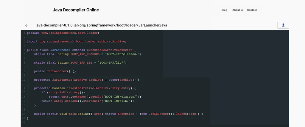 Java Decompiler Online screenshot 4 of 4