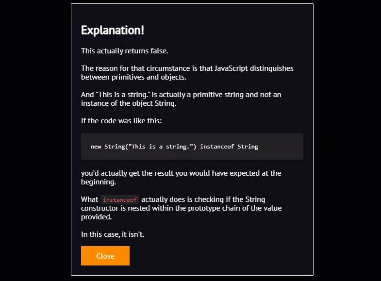 JavaScript Quiz screenshot 2 of 2