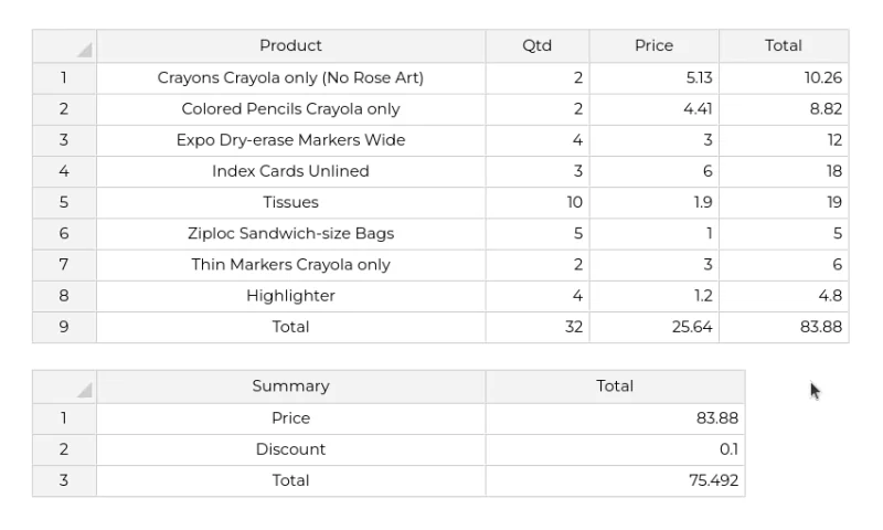 Jspreadsheet screenshot 4 of 7