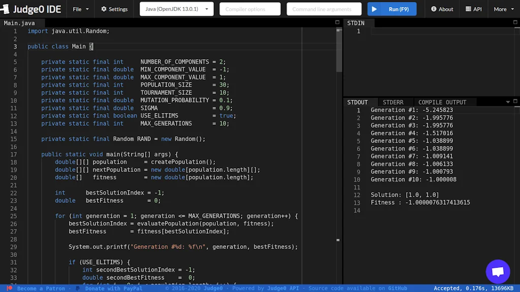 Judge0 IDE screenshot 3 of 6