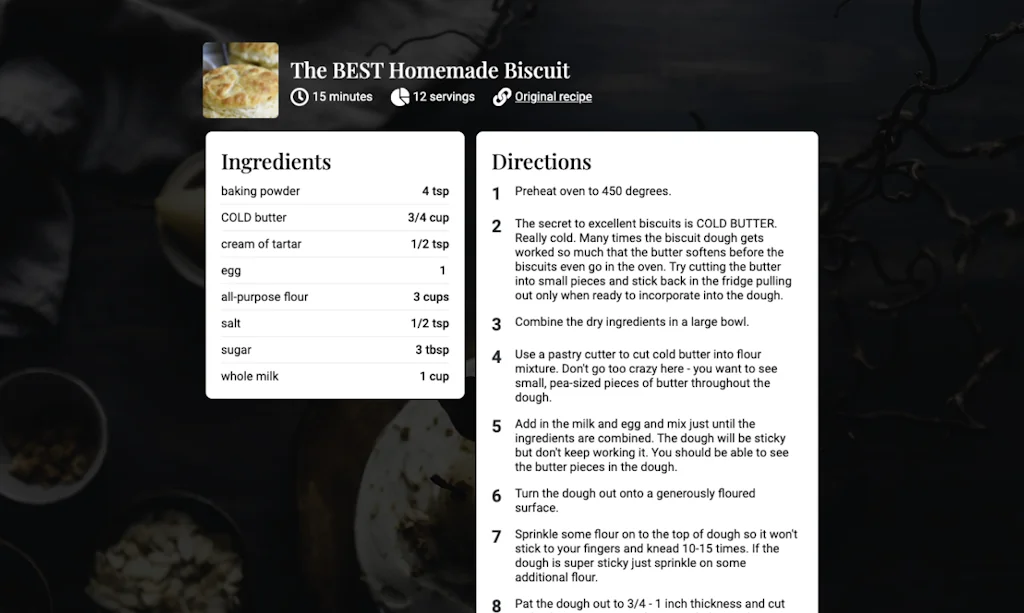 Just the Recipe screenshot 2 of 3