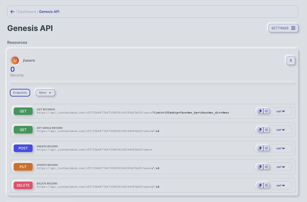 JustBackend screenshot 2 of 4