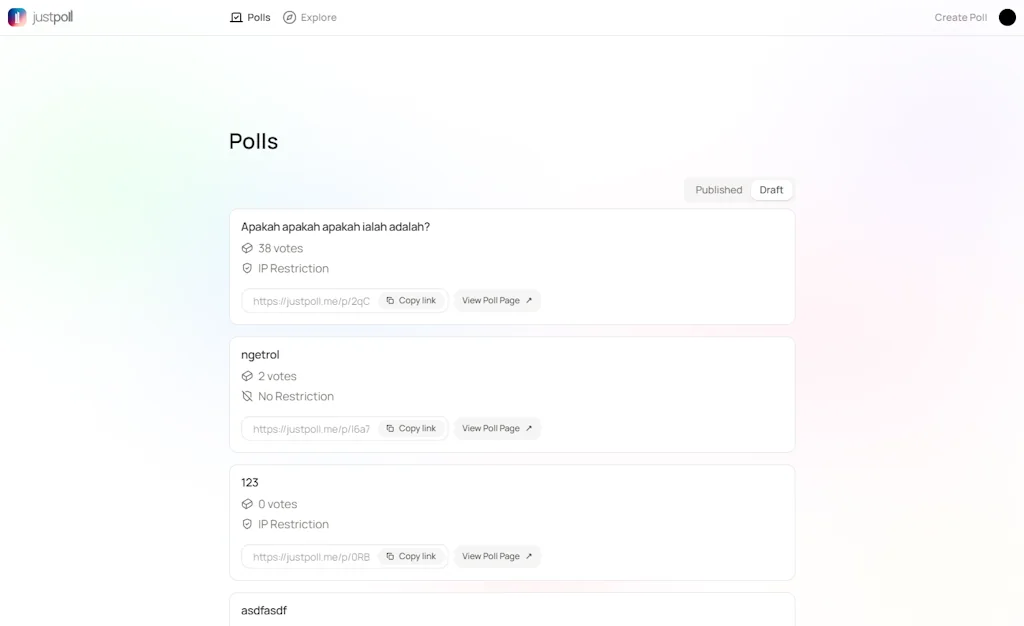 JustPoll screenshot 2 of 4