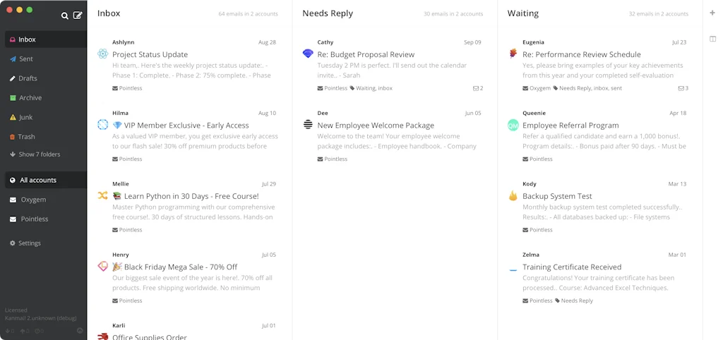 Kanmail screenshot 3 of 3